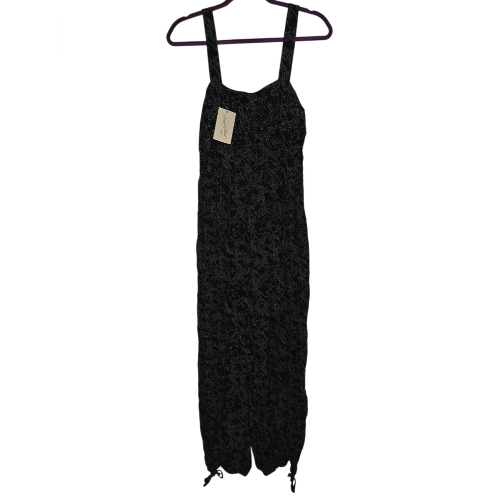 Womens Universal Thread Black Floral Jumpsuit, XS, NWT!!